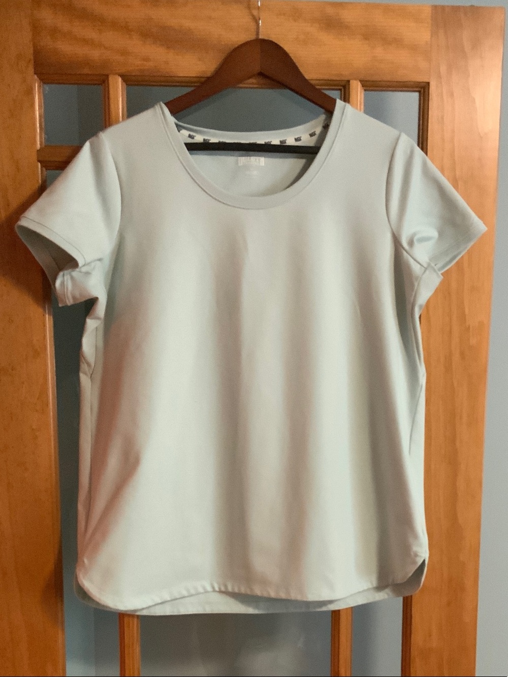 Duluth Trading Co Short Sleeve Crew Neck Top - Light Mint